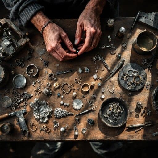 Jewelry making workspace